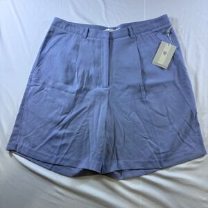 Nike Golf Womens Crepe Microfiber Pleated Shorts Blue 262618 Size 16 NWT
